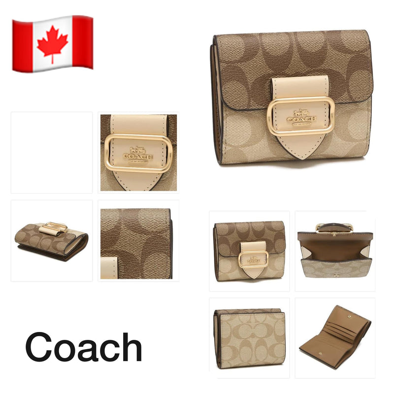 Coach Small Morgan Wallet In Blocked Signature Canvas