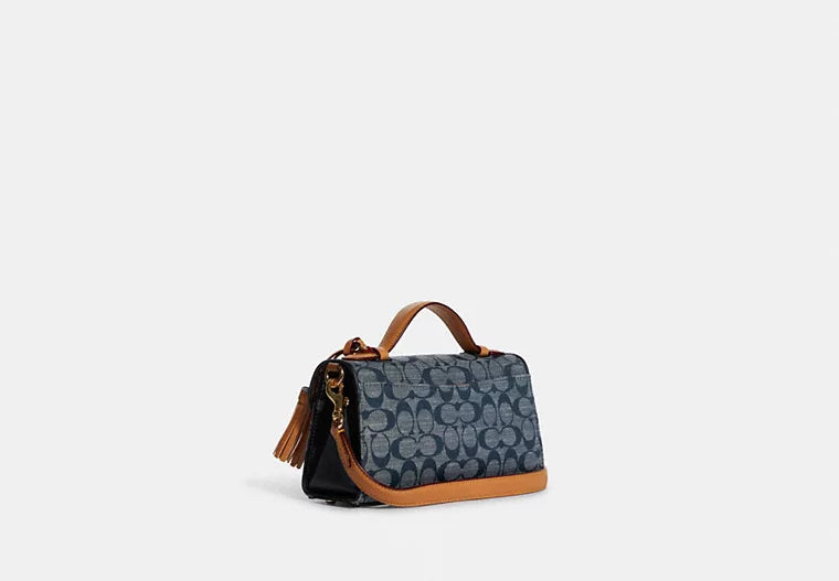 COACH Kleo Top Handle In Signature Chambray