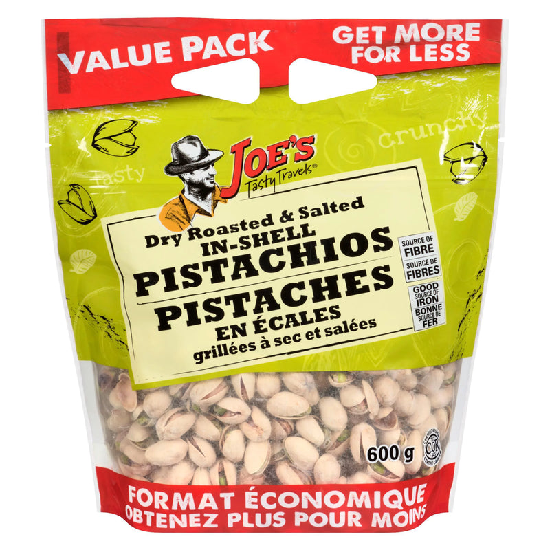 Joe's Tasty Travels Value Pack Dry Roasted And Salted Inshell Pistachios超值裝幹烤咸帶殼開心果 600 g