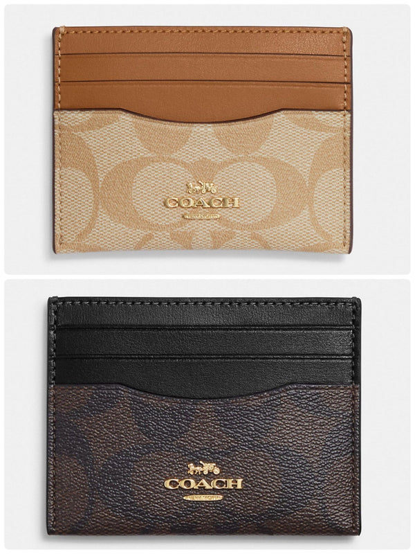 COACH Slim Id Card Case In Signature Canvas