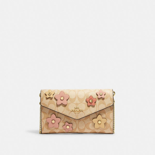 COACH Envelope Clutch Crossbody With Floral Cluster Print