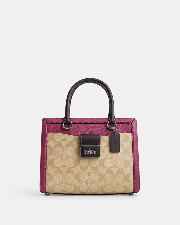 Coach Grace Carryall In Colorblock Signature Canvas