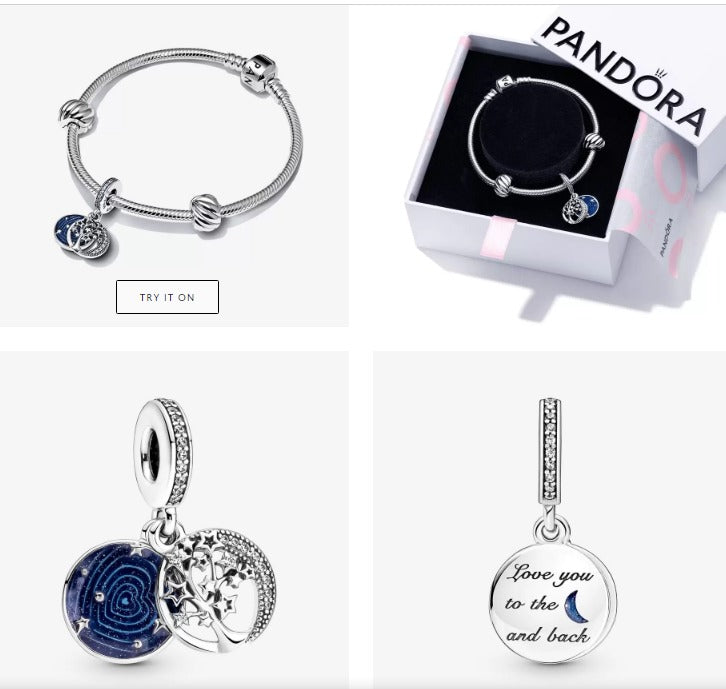 PANDORA Galaxy Moon Bracelet Set, 19 -SIZE 7.5