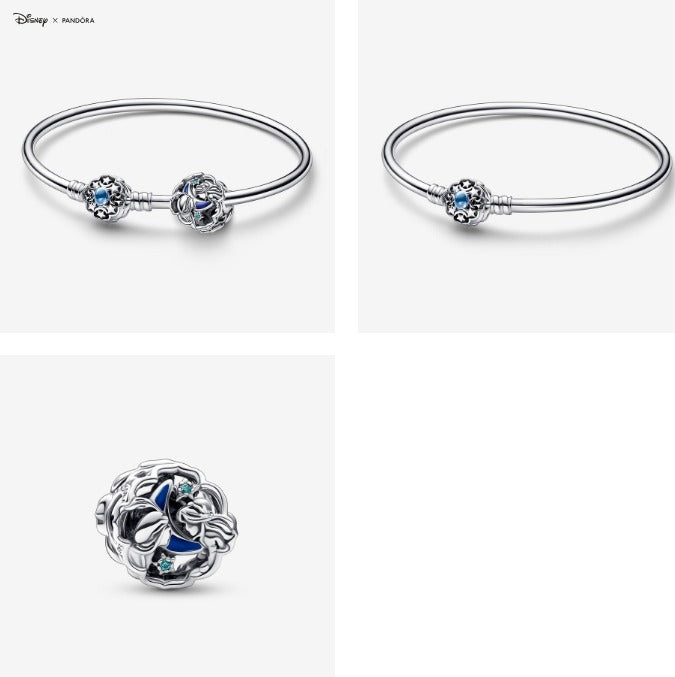 PANDORA Disney's Aladdin and Jasmine Charm and Bangle Set