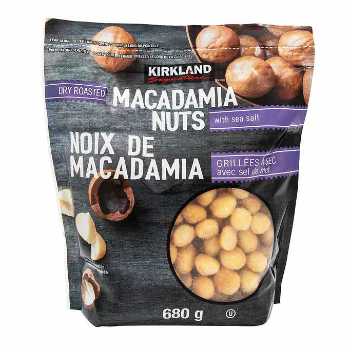 Kirkland Dry Roasted Macadamia Nuts with Sea Salt 680g海鹽夏威夷原粒果仁 680g