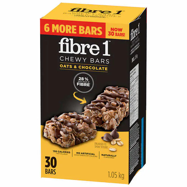 Fibre 1 Oat & Chocolate Chewy Bars 30×35g 燕麥巧克力能量棒 1.05 kg