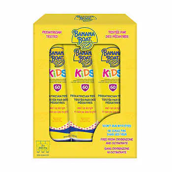 Banana Boat Kids Tear Free Sunscreen Lotion SPF60 兒童無淚防曬乳液 3 x 240 ml