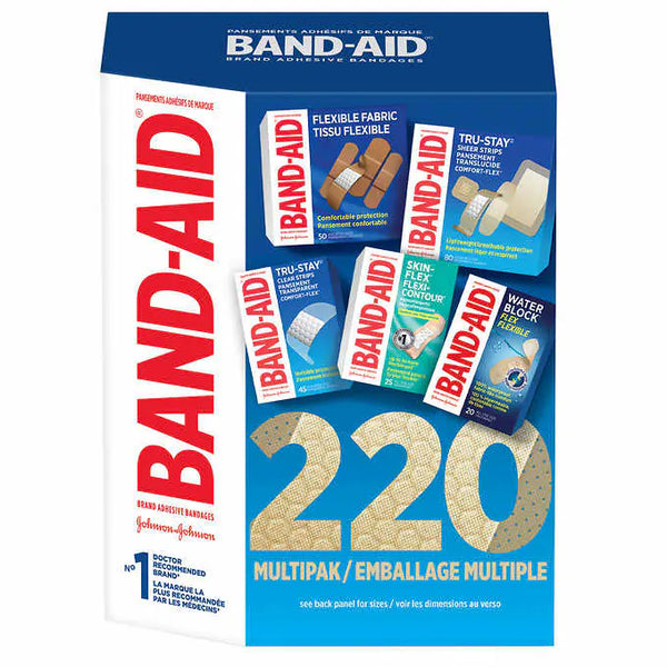 Band-Aid Assorted Bandages Pack of 220萬用膠布套裝220片