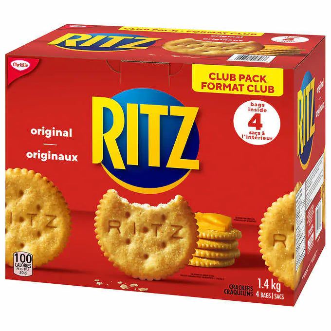 Ritz Crackers 經典原味脆餅乾 1.4kg (1盒4大包)