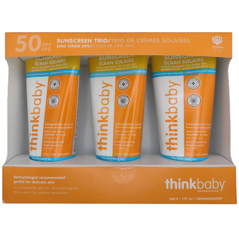 Thinkbaby Safe Sunscreen SPF50 安全防曬霜 3 x 177 ml