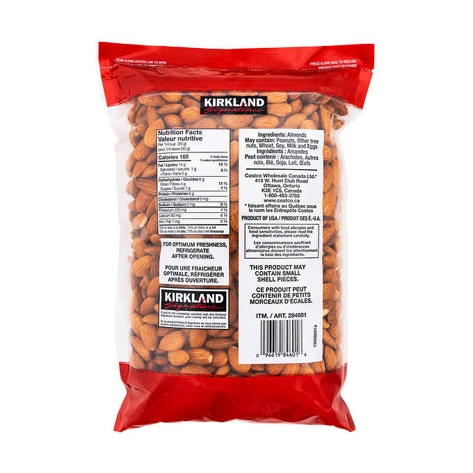 Kirkland Signature Whole Almonds 原粒大杏仁 1.36 kg