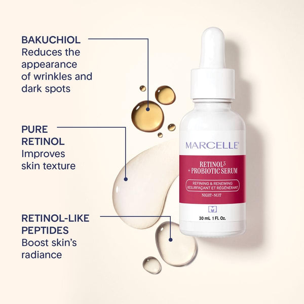 Marcelle Retinol 3 + Probiotic Night Serum 30ml 視黃醇3 +益生菌夜間精華液30ml