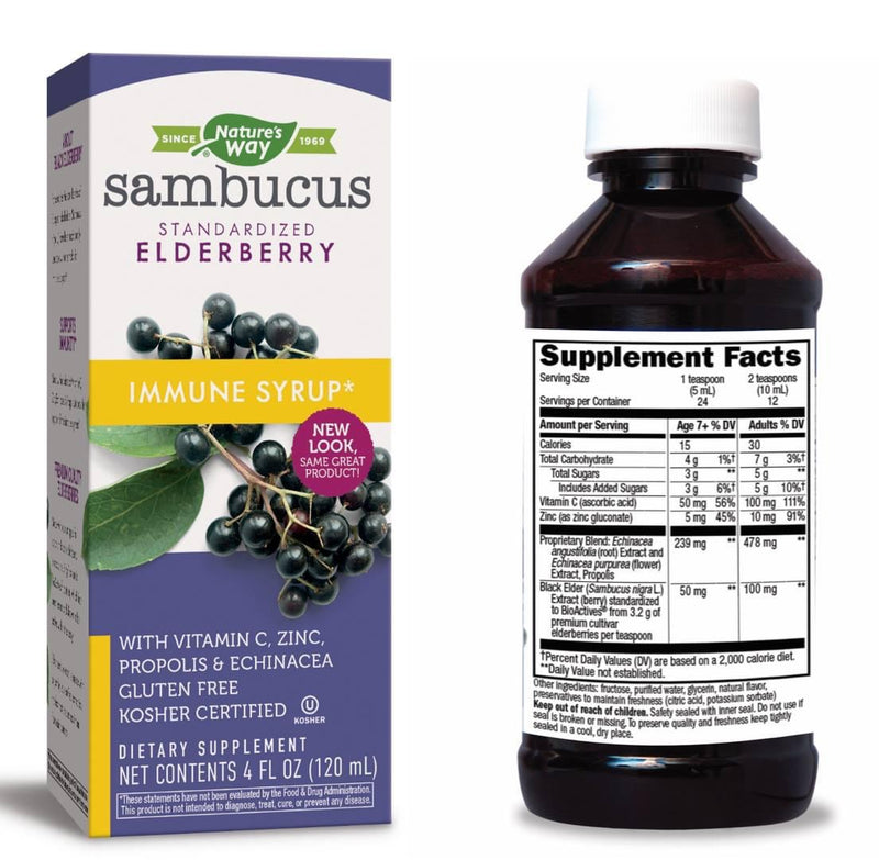 Nature's Way Sambucus Immune Syrup with Zinc and Vitamin C - 120 ml 兒童接骨木果漿120ml