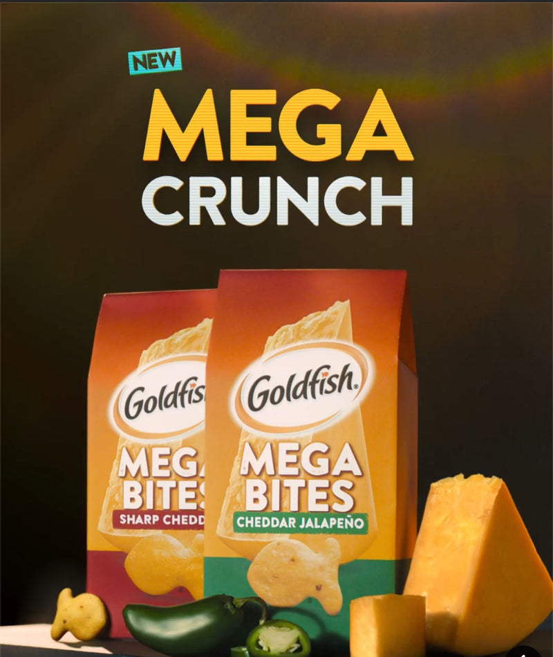 Goldfish Mega Bite Crunch 香濃車打芝士魚仔餅 167g