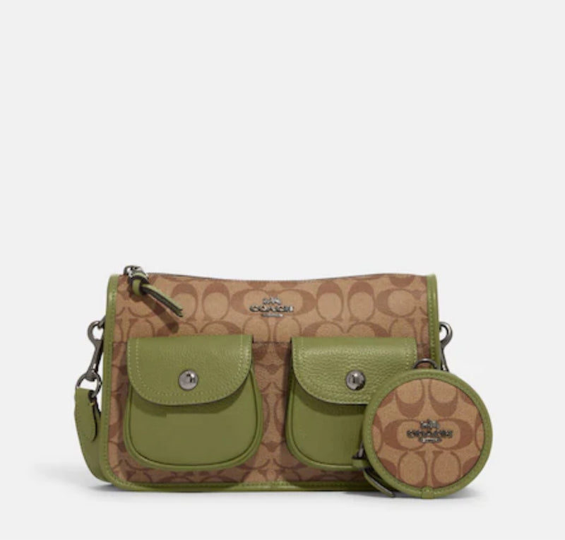 Coach Pennie Crossbody With Coin Case In Signature Canvas