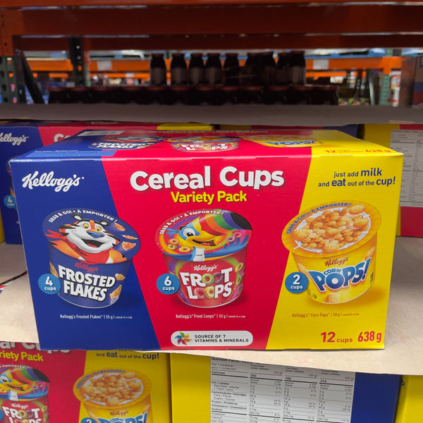 Kellogg’s Cereal in A Cup variety pack 12cups家樂氏什錦穀物脆杯 (12杯)