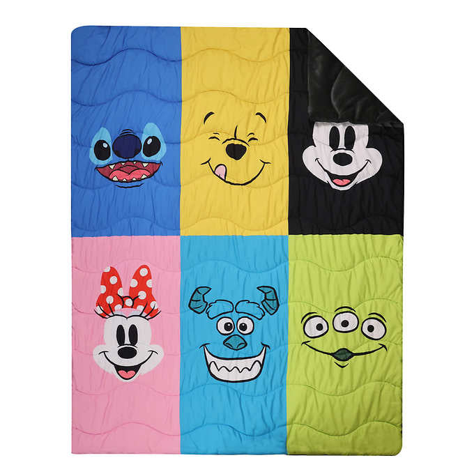 Disney 100th Anniversary - Quilted Down Alternative Blanket 60" x 80"迪士尼100週年紀念-絎縫羽絨毯子(60英寸x80英寸)