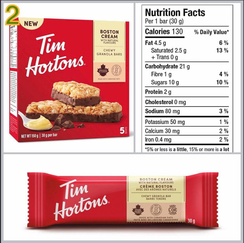 Tim Hortons Granola Bar 燕麥能量棒 (一盒五條)