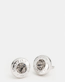Coach Open Circle Stone Stud Earrings