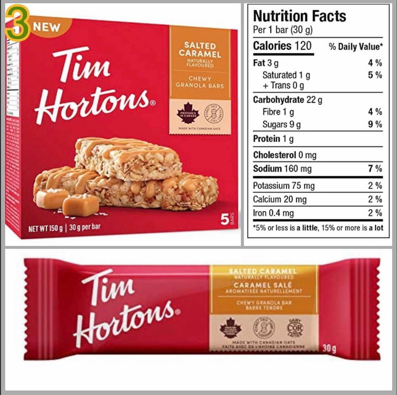 Tim Hortons Granola Bar 燕麥能量棒 (一盒五條)