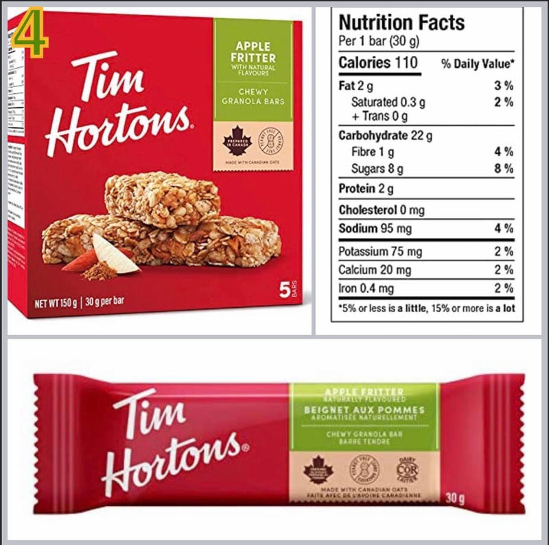 Tim Hortons Granola Bar 燕麥能量棒 (一盒五條)