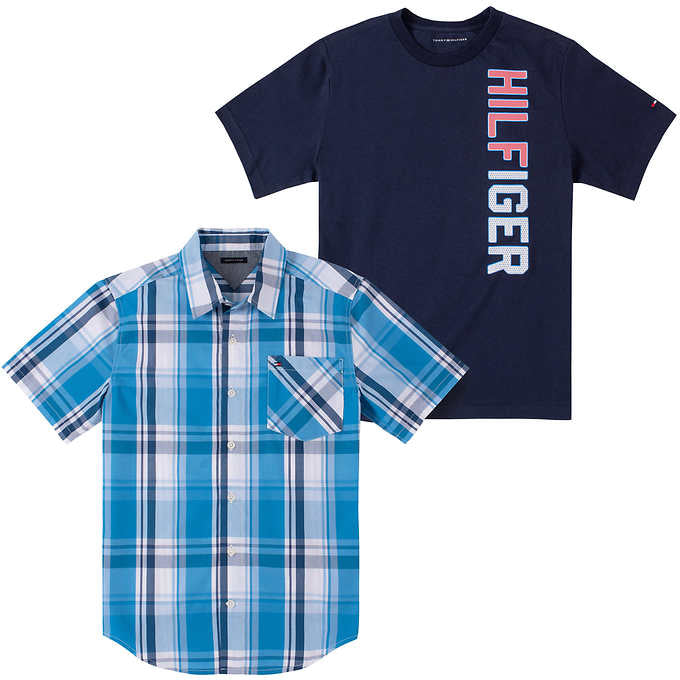 Tommy Hilfiger Boys 2-piece Shirt Set 男童短袖兩件套裝