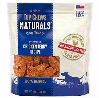 TOP CHEWS Naturals Dog Treats 雞肉乾狗零食  1.36 kg