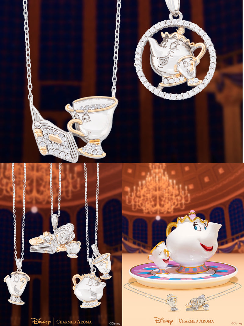 Charmed Aroma-Disney® Beauty & The Beast Chip & Mrs. Potts Candle + Jewelry Tray - Necklace Collection 美女與野獸頸鏈系列