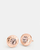 Coach Open Circle Stone Stud Earrings