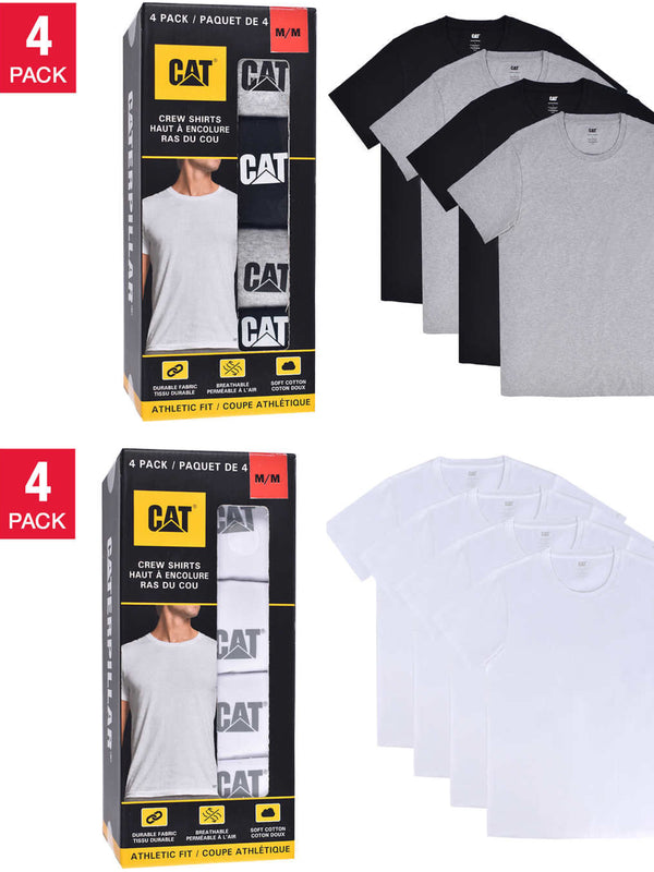 Caterpillar T-shirt 白色男裝棉質短袖 logo T-裇