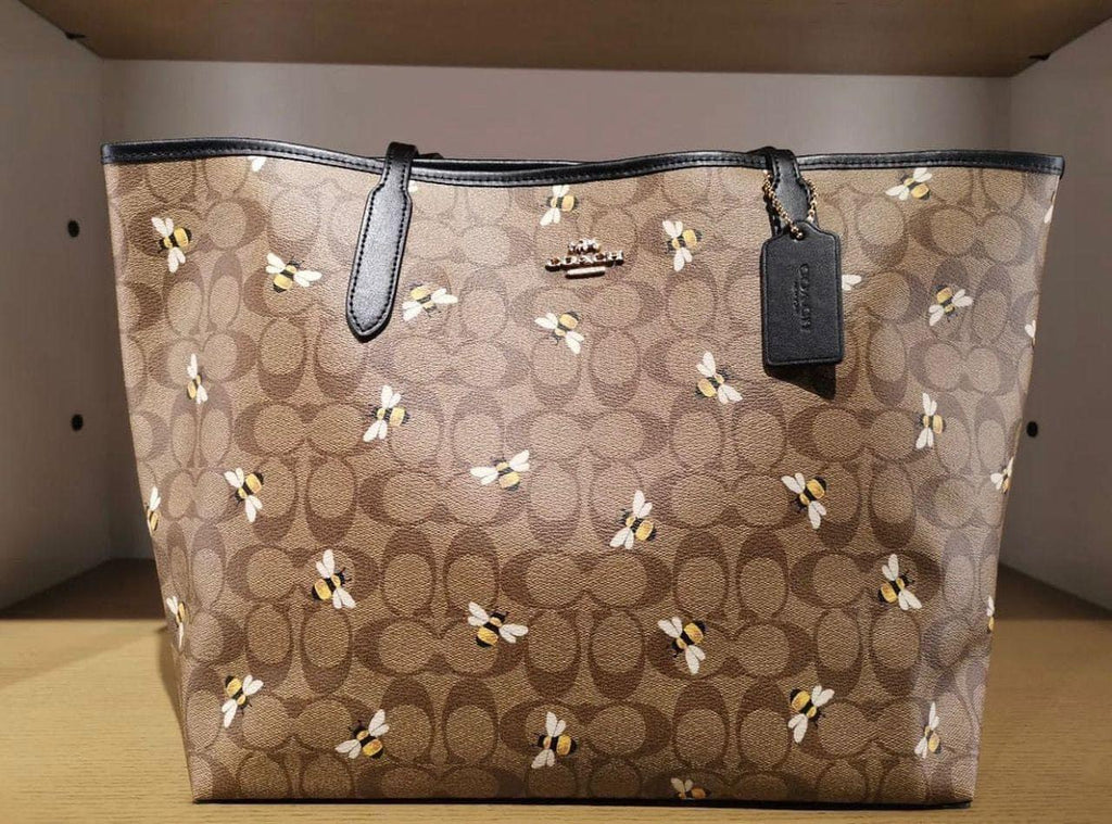 Coach bee print on sale tote