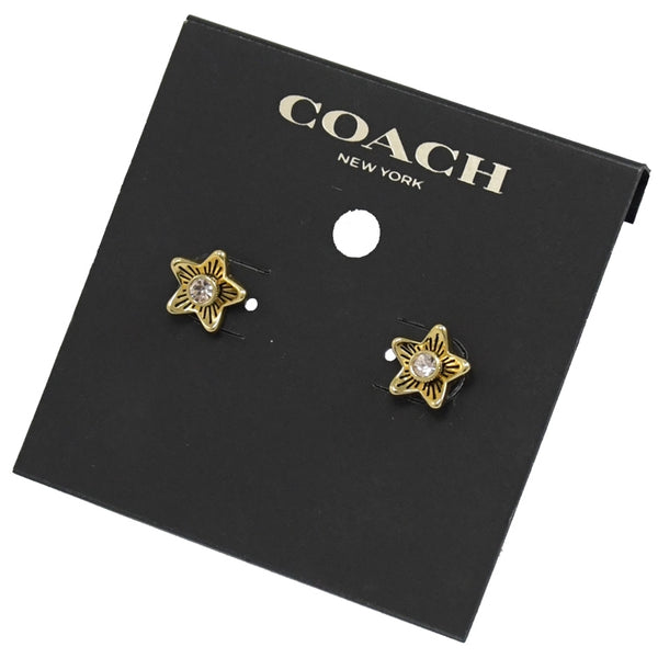 Coach flower store earrings