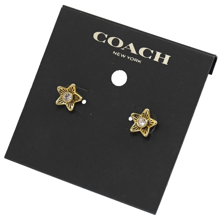 Coach Wildflower Stud Earrings（Gold ）