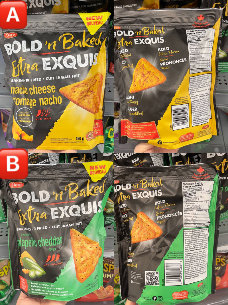 Dare Bold ‘n Baked Jalapeño Cheddar / Nacho Cheese Crackers烤田園餅乾 150g