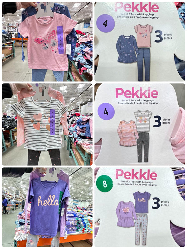 Pekkle Kids 3-piece Set 女童3件套 Size 3-8