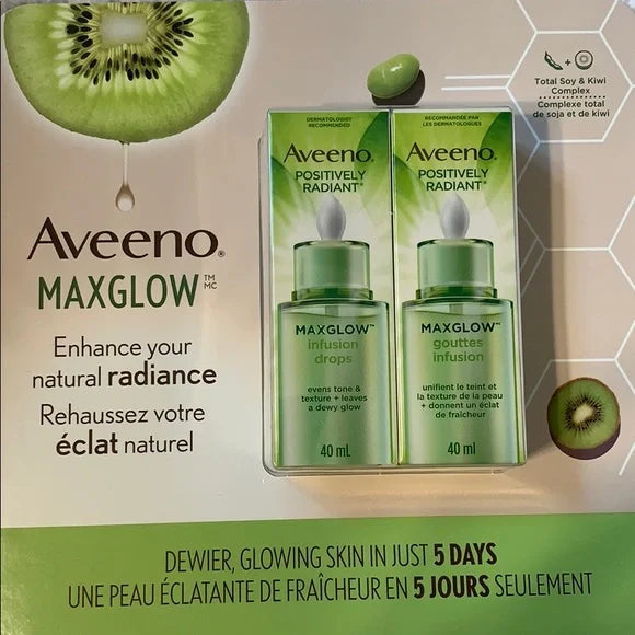 Aveeno Maxglow Infusion Drops 2x40mL