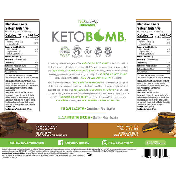 No Sugar Company Keto Bombs 30x17g