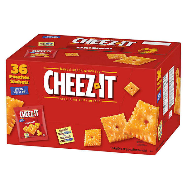 Cheez-It Original Baked Snack Crackers 36 Sachets 1.5kg