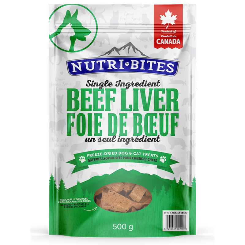 NutriBites Freeze Dried Beef Liver 凍乾牛肝貓狗零食500g