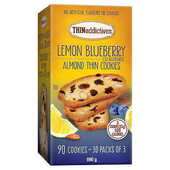 THINaddictives Lemon Blueberry Almonds Thin Cookies 薄脆檸檬藍莓杏仁餅乾 690g