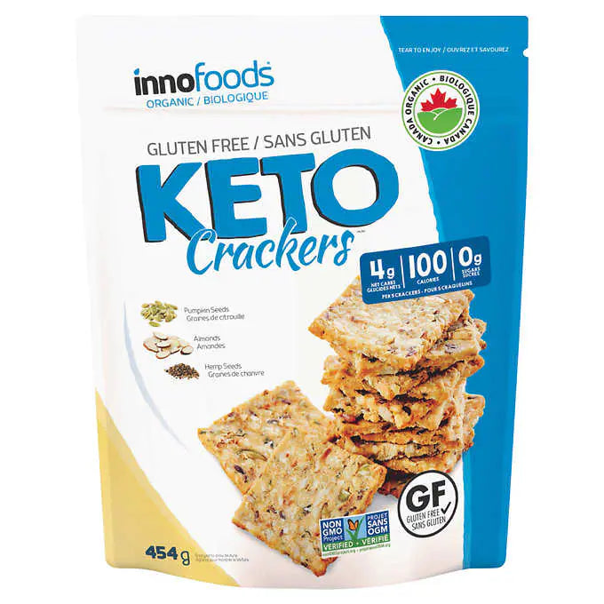 Innofood Organic Gluten Free Keto Crackers 454g