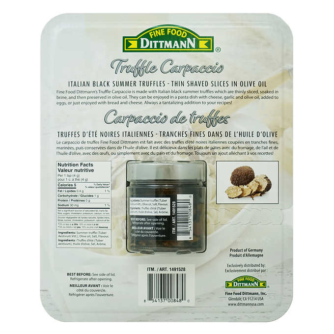 Dittmann Truffle Carpaccio Italian Black Summer Truffle 180g