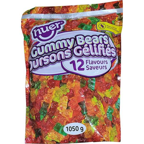 Huer Gummy Bears 12 Flavours Huer 1050g 熊水果味軟糖（12 種新鮮水果口味）1050g