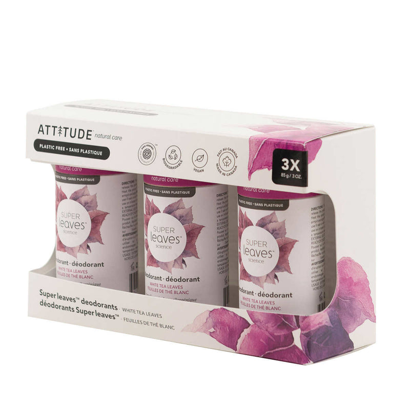 Attitude White Tea Deodorant 3x85g