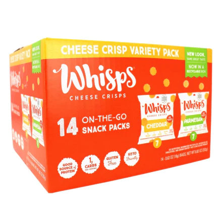 Whisps Parmesan And Cheddar Cheese Multipack 14x18g