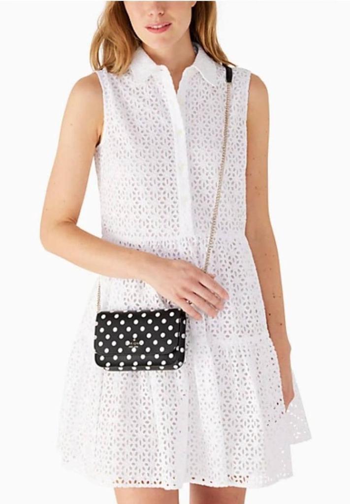 KATE SPADE BOXED CHEERS CHARMING DOT CHAIN CROSSBODY限量禮盒裝波點鏈條斜咩小包