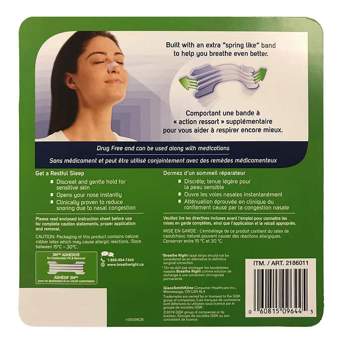 Breathe Right Nasal Strips Ext Clear Pack of 52