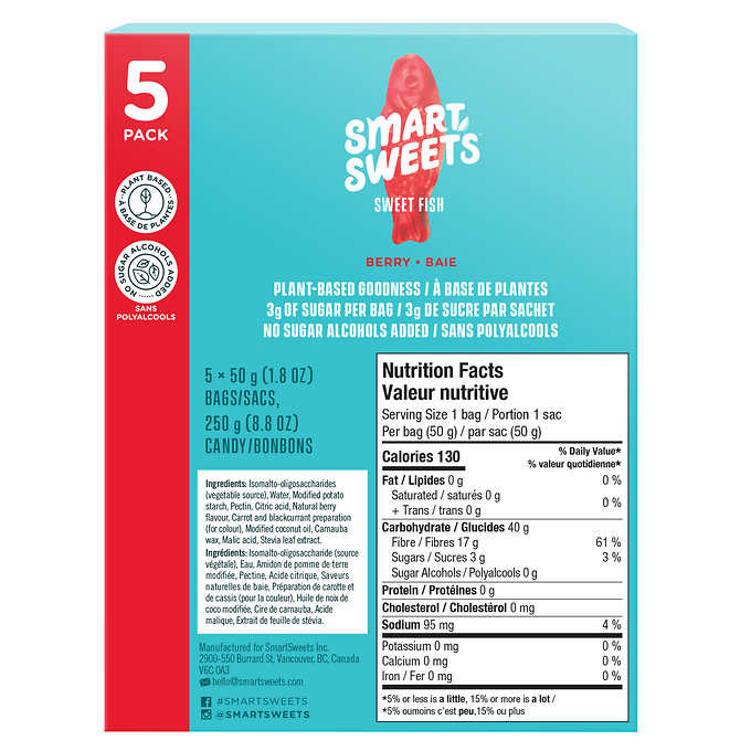 Smart Sweets Sweet Fish  5x50g