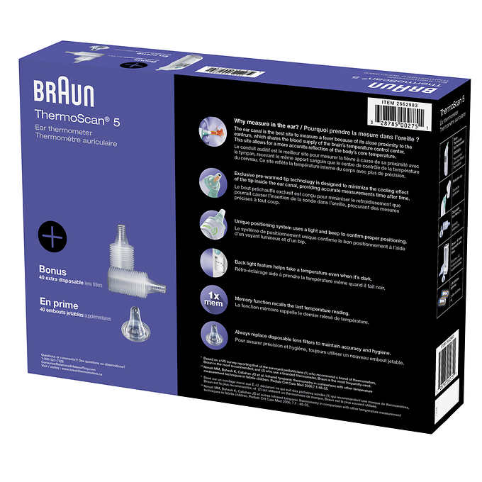 Braun ThermoScan 5 Ear Thermometer w/back Light