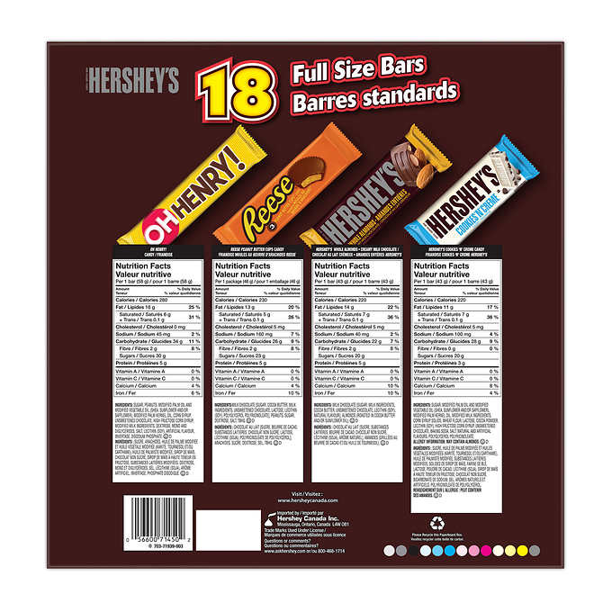 Hershey's Assorted Chocolate Bars 18 Pack